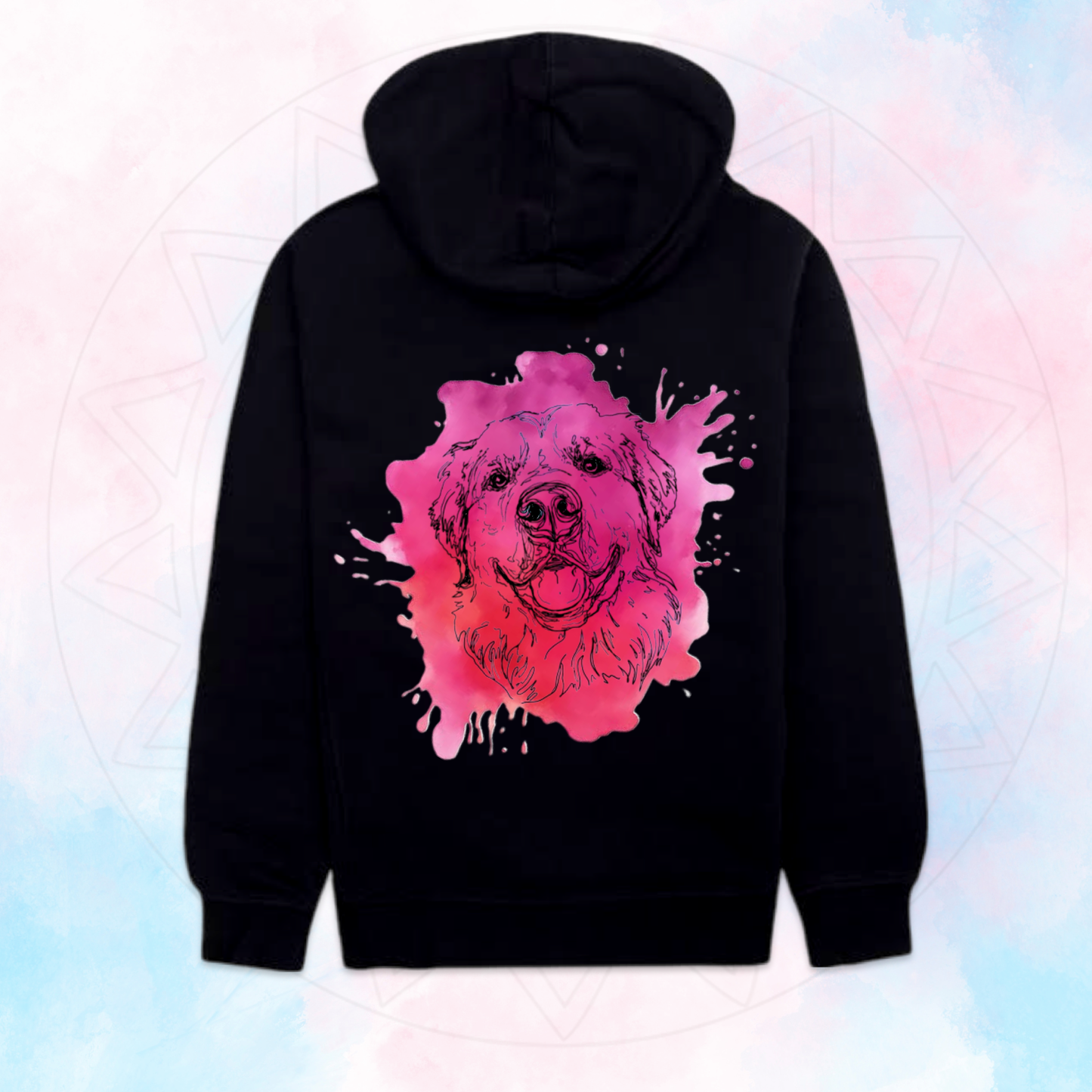 The Forest Hoodie - Black/Pink