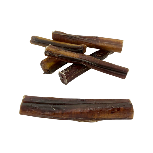 large natural beef bully sticks tough chewer transparent background
